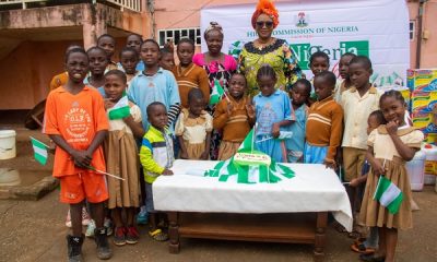 Olonisakin’s wife donates food items, cash in Yaounde